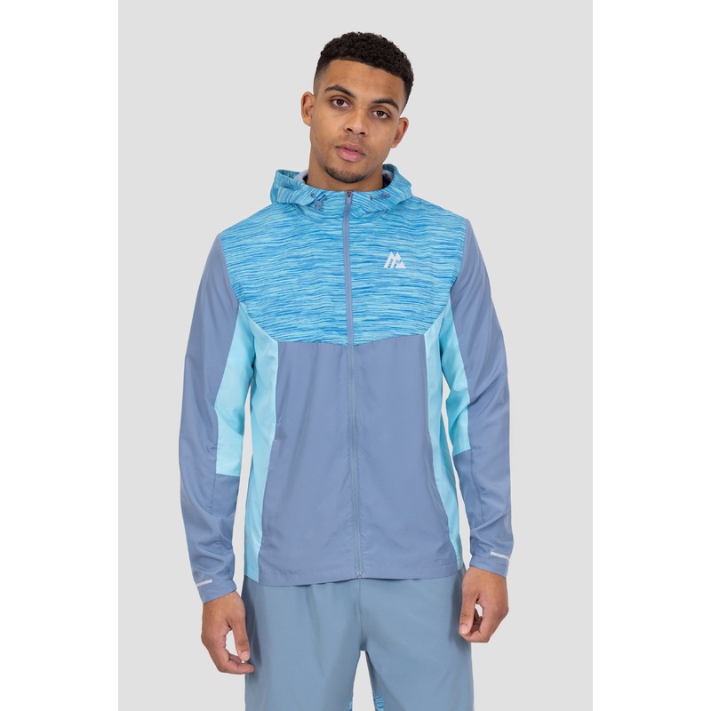 Trail Windbreaker – Slate Blue/Neon Blue Multi