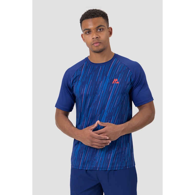 Vigour Print T-Shirt – Marine Blue/Maya Blue