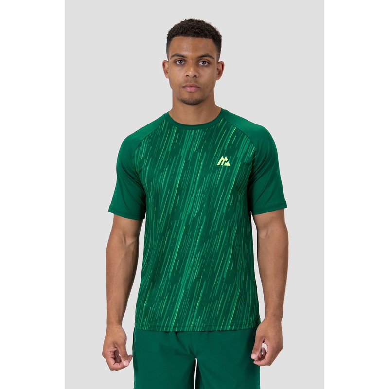 Vigour Print T-Shirt – Sherwood/Neon Green