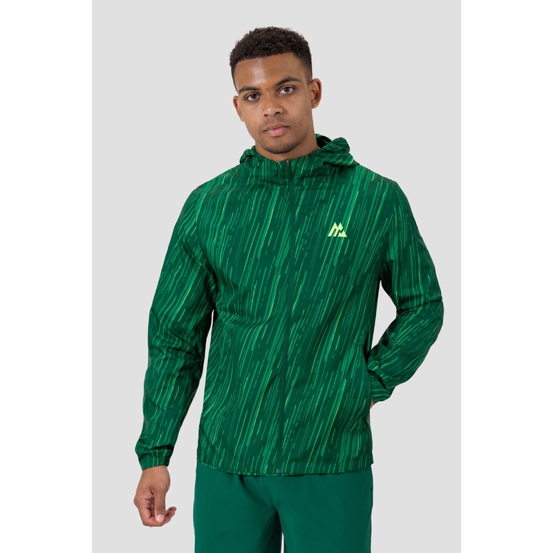 Vigour Print Windbreaker – Sherwood/Neon Green