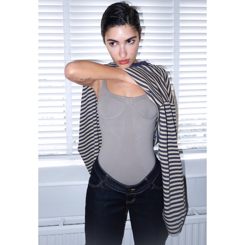 JE TAIME BODYSUIT – GREY