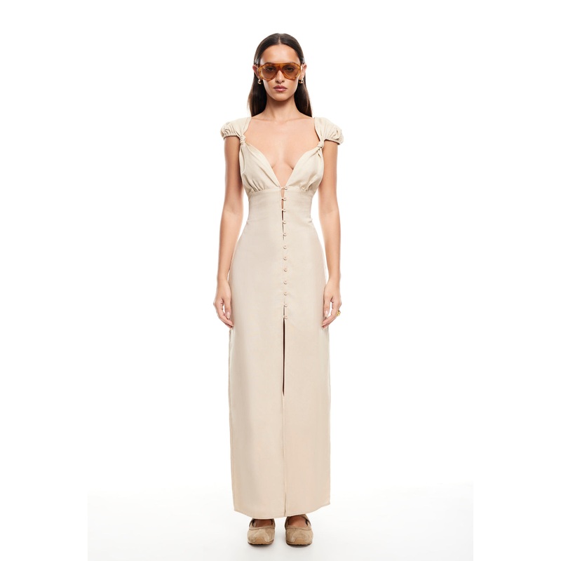 MEADOW MAXI DRESS – DEEP WHEAT