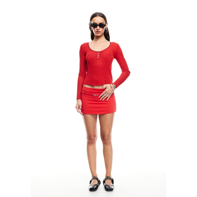 NINETIES LONG SLEEVE – CRIMSON