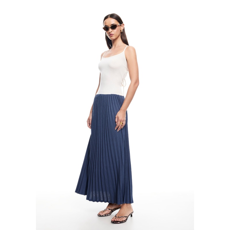 RENAISSANCE MAXI DRESS – NAVY MULTI