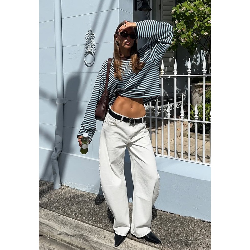 BLOOM LONG SLEEVE – CHOCOLATE SEA STRIPE