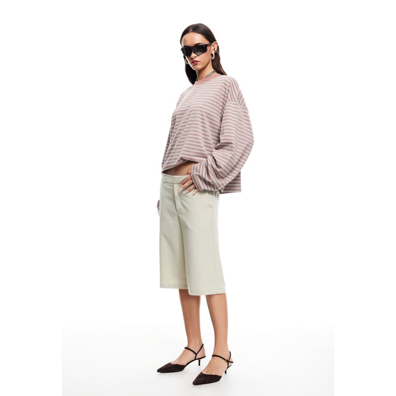 BLOOM LONG SLEEVE – MUTED PASTELS STRIPE