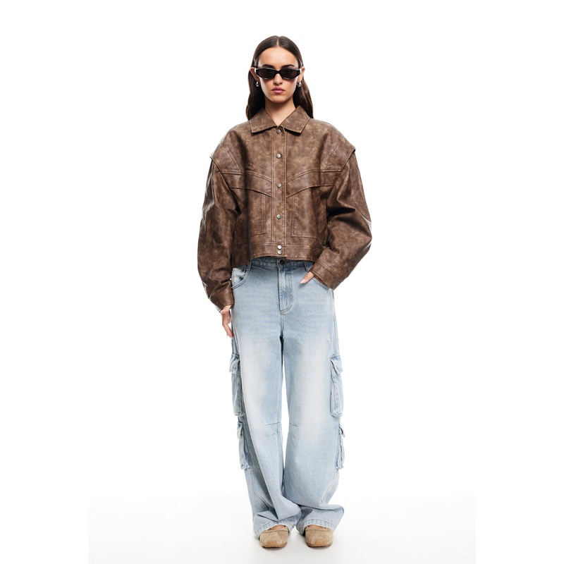 HAILEY BOMBER  – VINTAGE CHOCOLATE