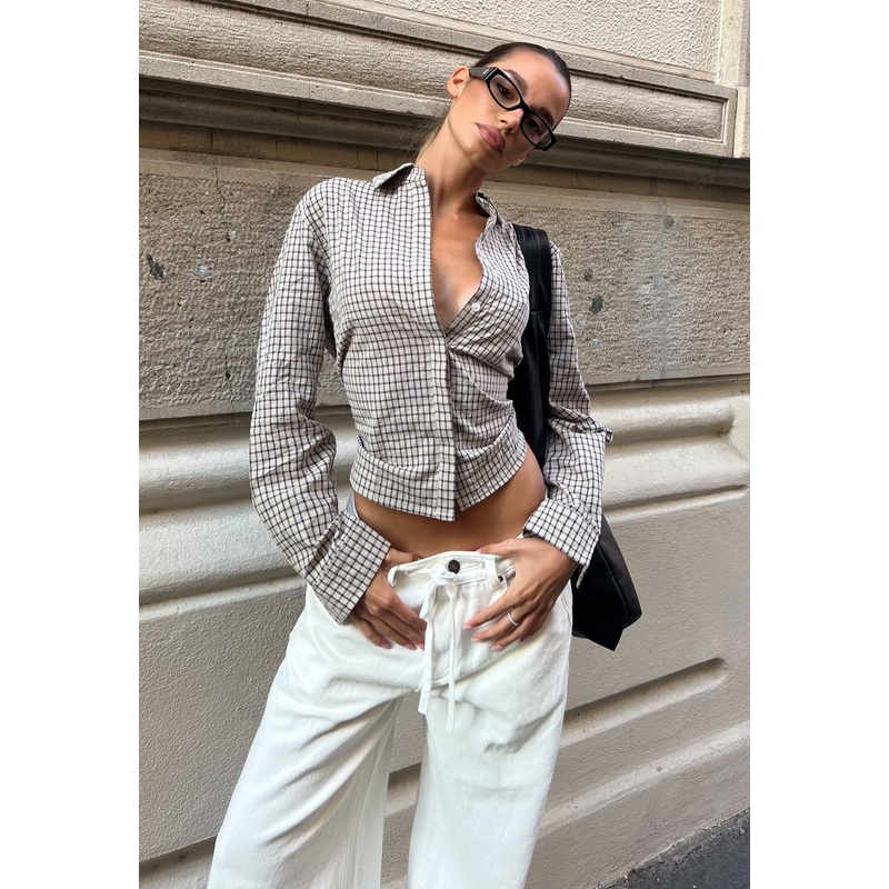 NIRVANA SHIRT – VINTAGE BEIGE PLAID