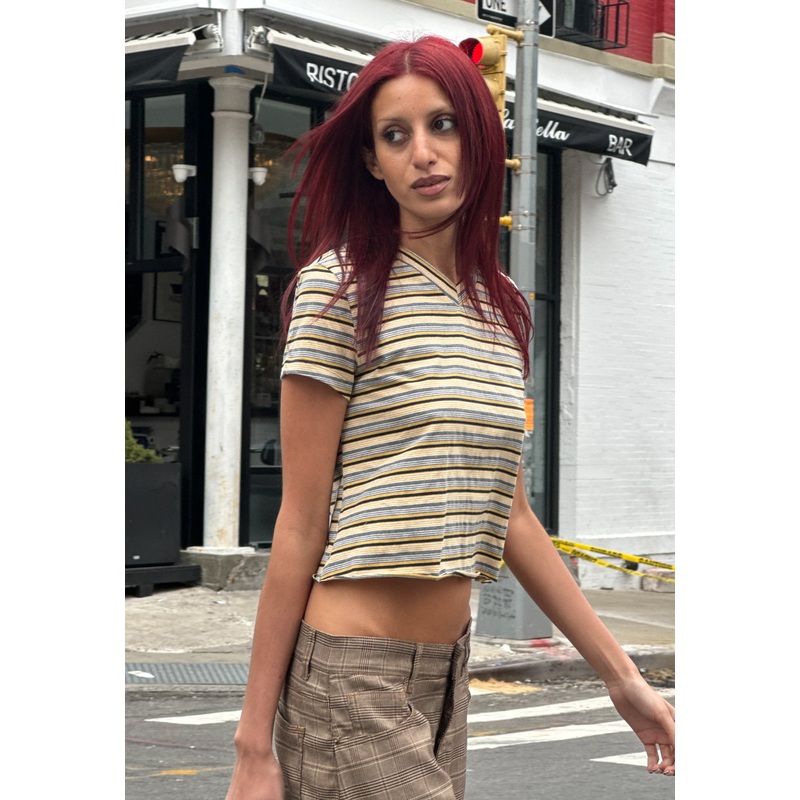NORTH LIGHT TEE – YELLOW STRIPE
