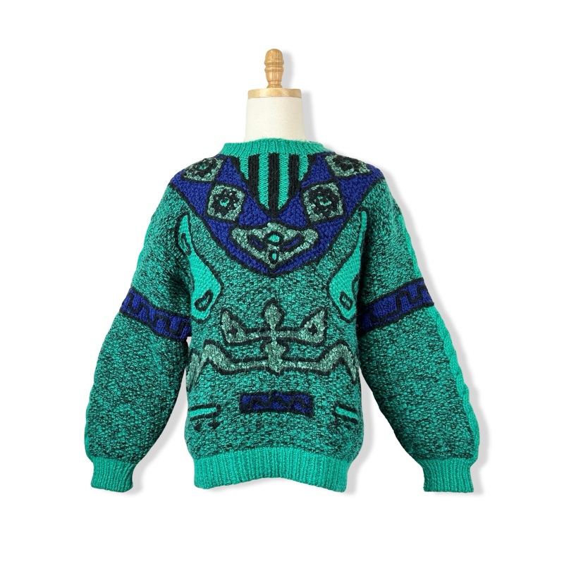 Vintage Novo Abstract Print Sweater