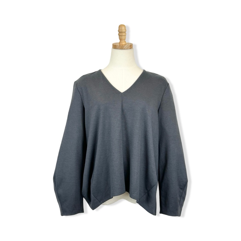 Kal Rieman Gray V Neck Tee