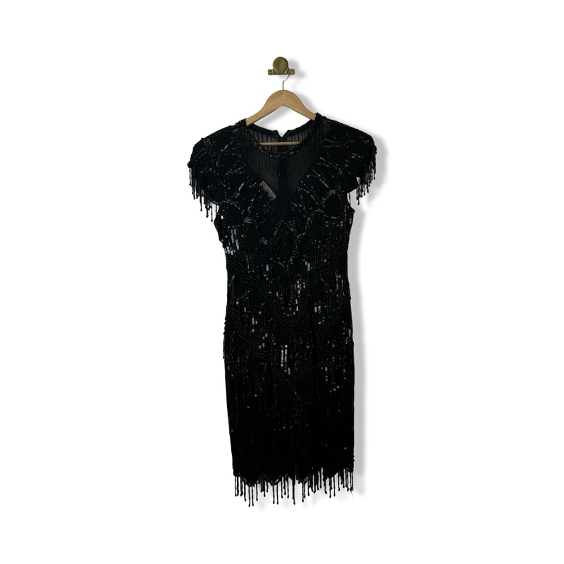 Vintage Laurence Kazar Embellished Cocktail Mini Dress