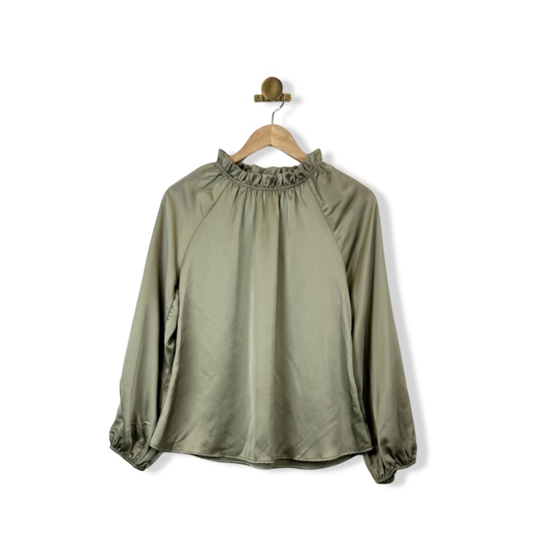 Renee C Ruffle Collar Top