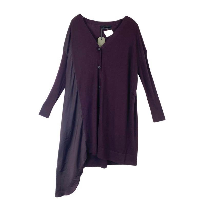 AllSaints Iva Asymmetrical Cardigan Dress