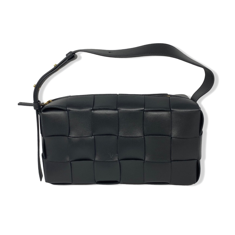 Bottega Veneta Black Brick Cassette Shoulder Bag