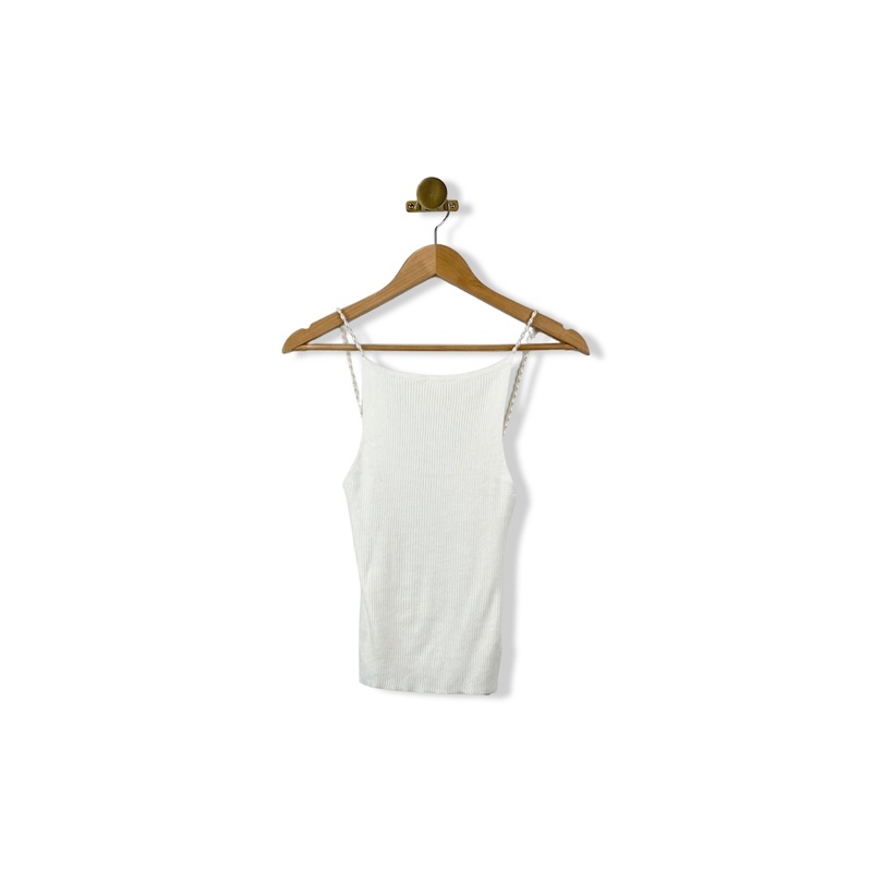 Commense Faux Pearl Strap Tank