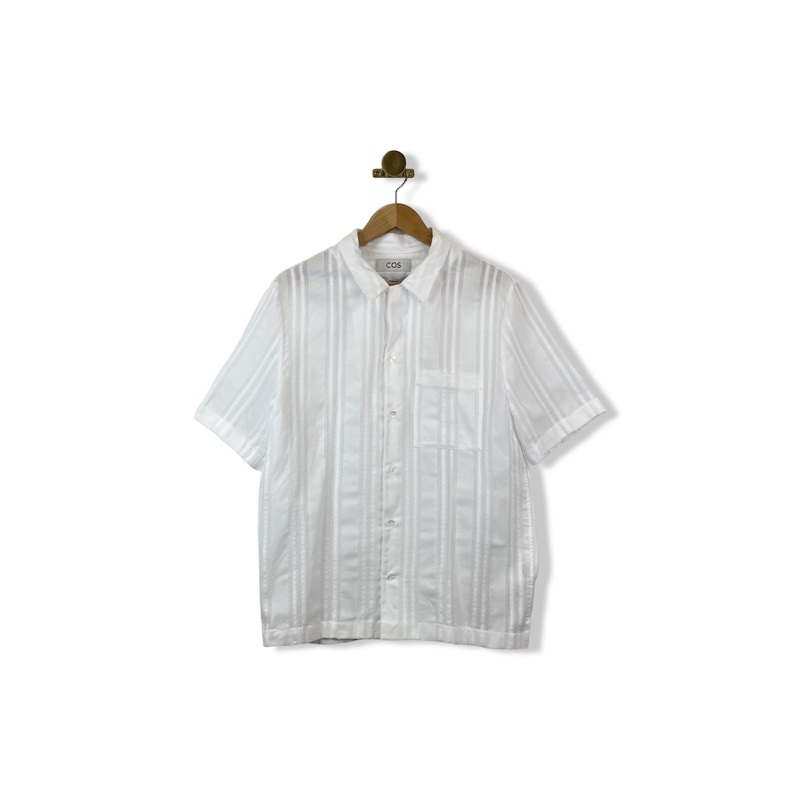 COS Lace Striped Button Down