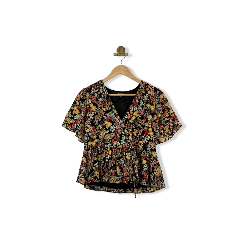 Madewell Floral Wrap Top
