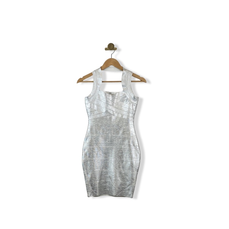 The Kewl Shop Metallic Halter Dress