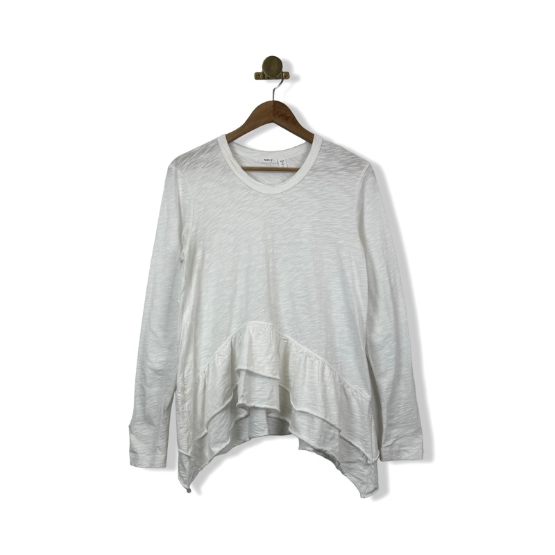 Wilt White Ruffle Hem T-Shirt