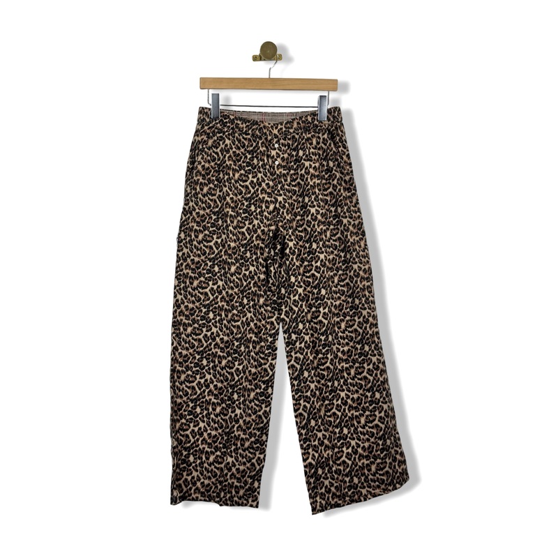 Aerie Off-Duty Leopard Flannel Pajama Trouser