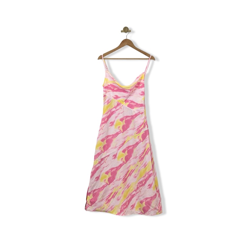 AQUA Tie Dye Cowl Neck Dress