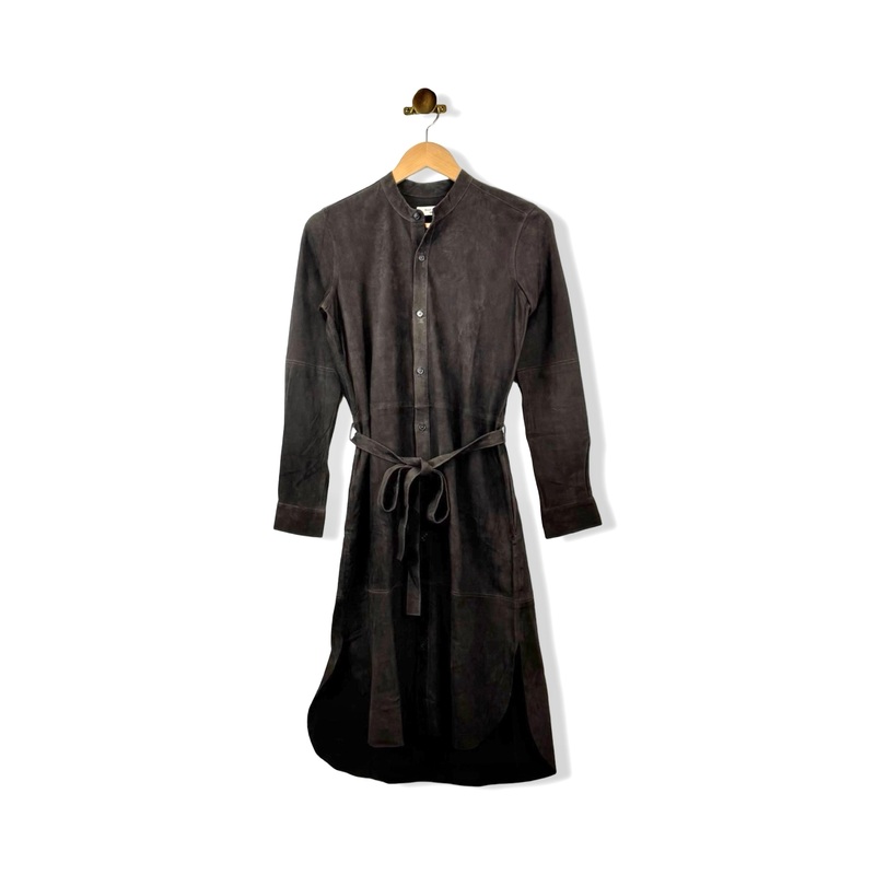 Billy Reid Suede Shirttail Dress
