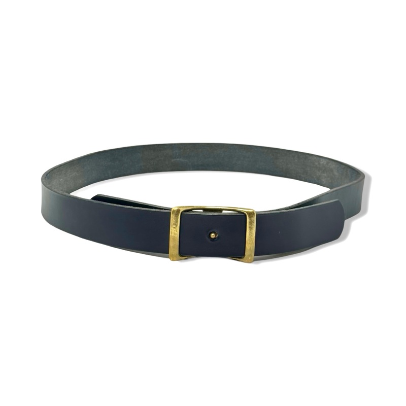 c.s. simko Solid Brass Buckle Wide Belt