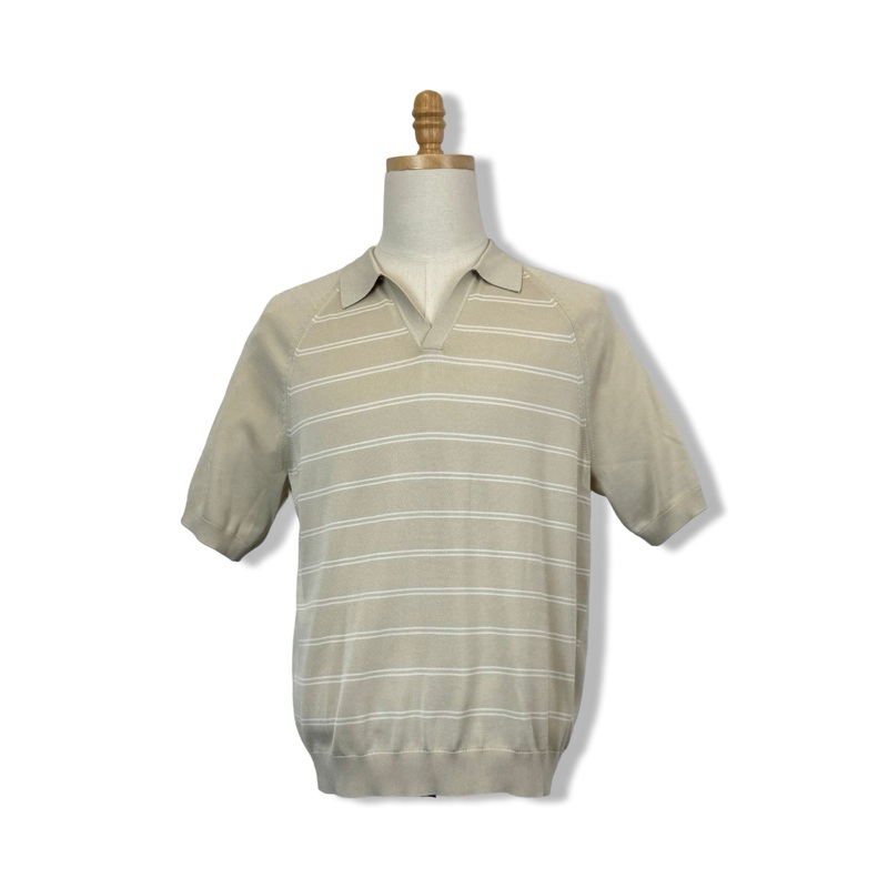 COS Relaxed Fit Striped Polo Shirt