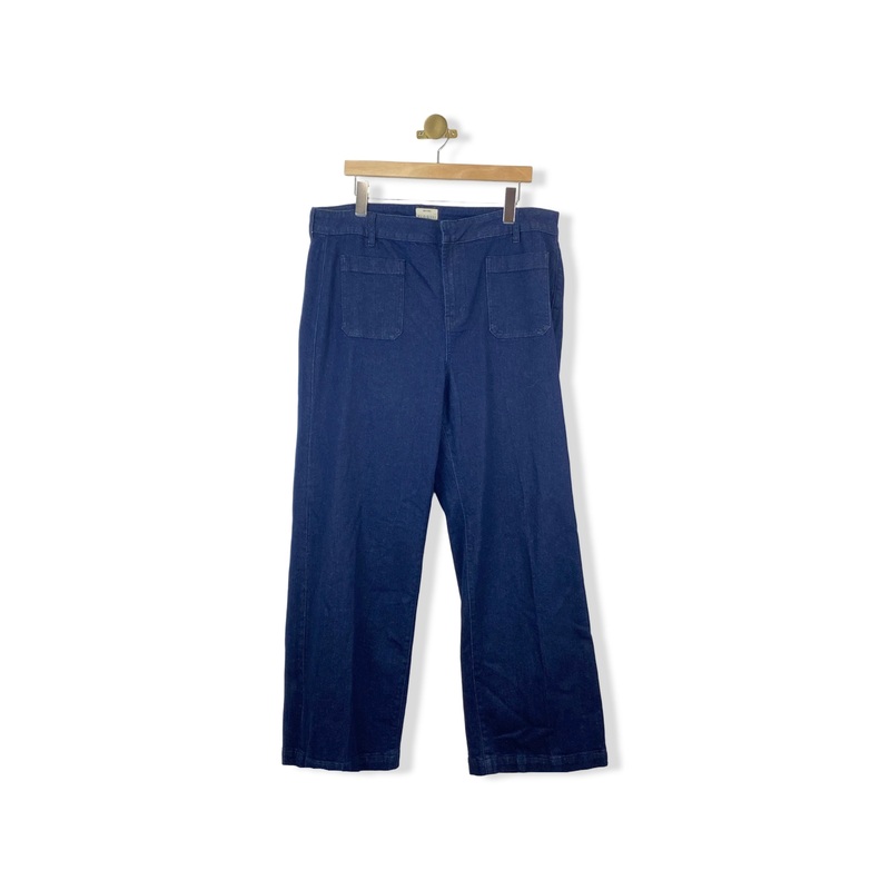 Eloquii Dark Wash Wide Leg Jeans