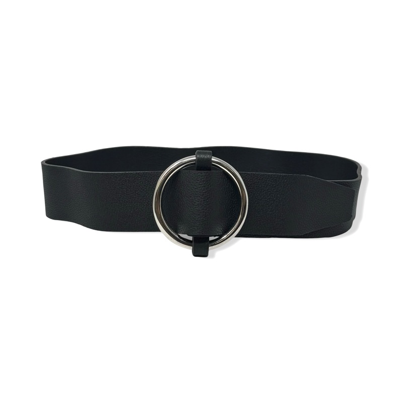 Genuine Leather Circle Buckle Belt