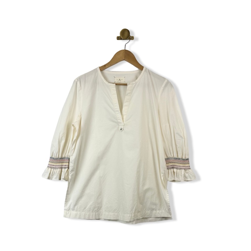Lou Grey Embroidered Sleeve Top