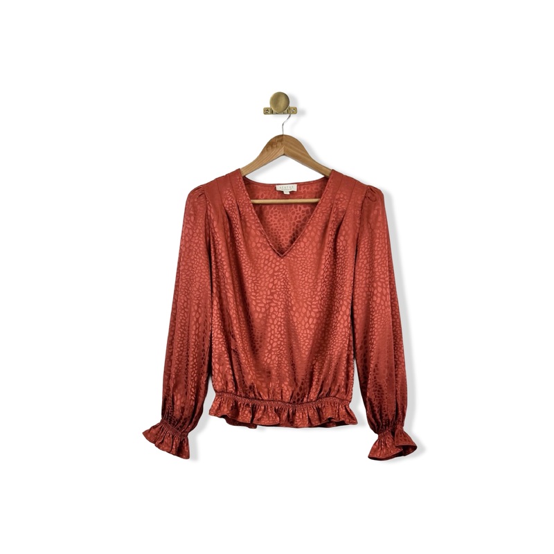 Status Patterned Poet Sleeve Top