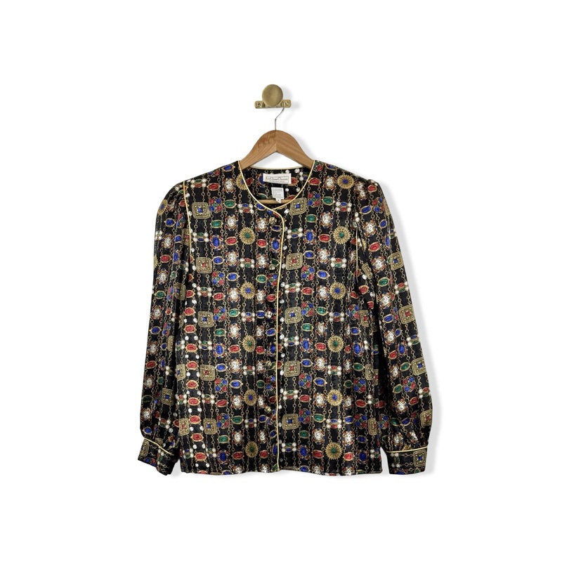 Vintage La Chine Classic Patterned Button Down