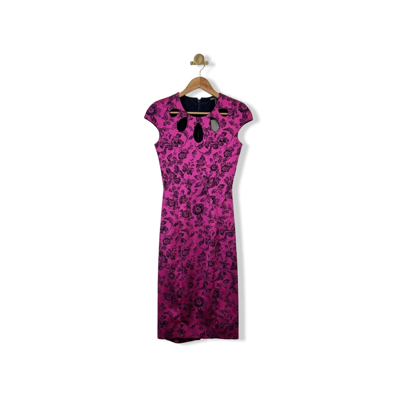 Zac Posen Cut Out Floral Dress