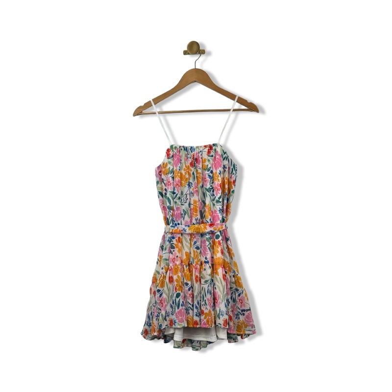 Area Stars Floral Strapless Dress