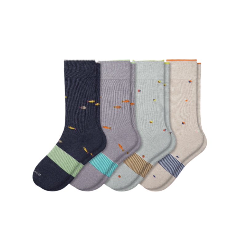 Bombas Father’s Day Dress Calf Sock 4-Pack Gift Box