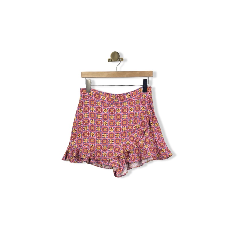 AQUA Ruffle Patterned Skort