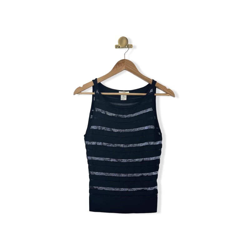 Cache Beaded Silk Top