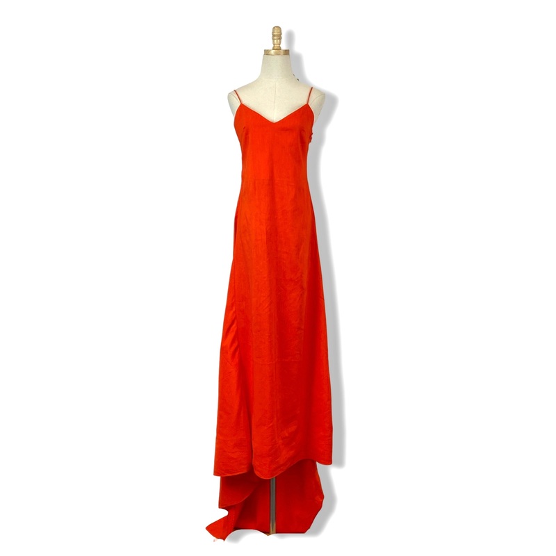COS Atelier The V-Neck Linen Maxi Dress