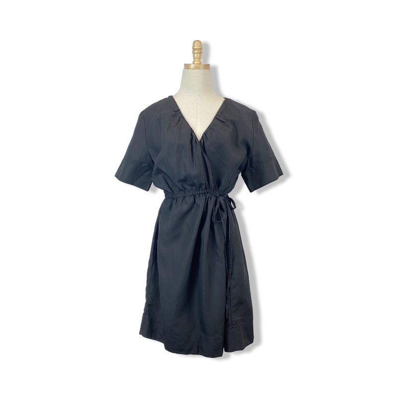 COS Mini Linen Blend Wrap Dress