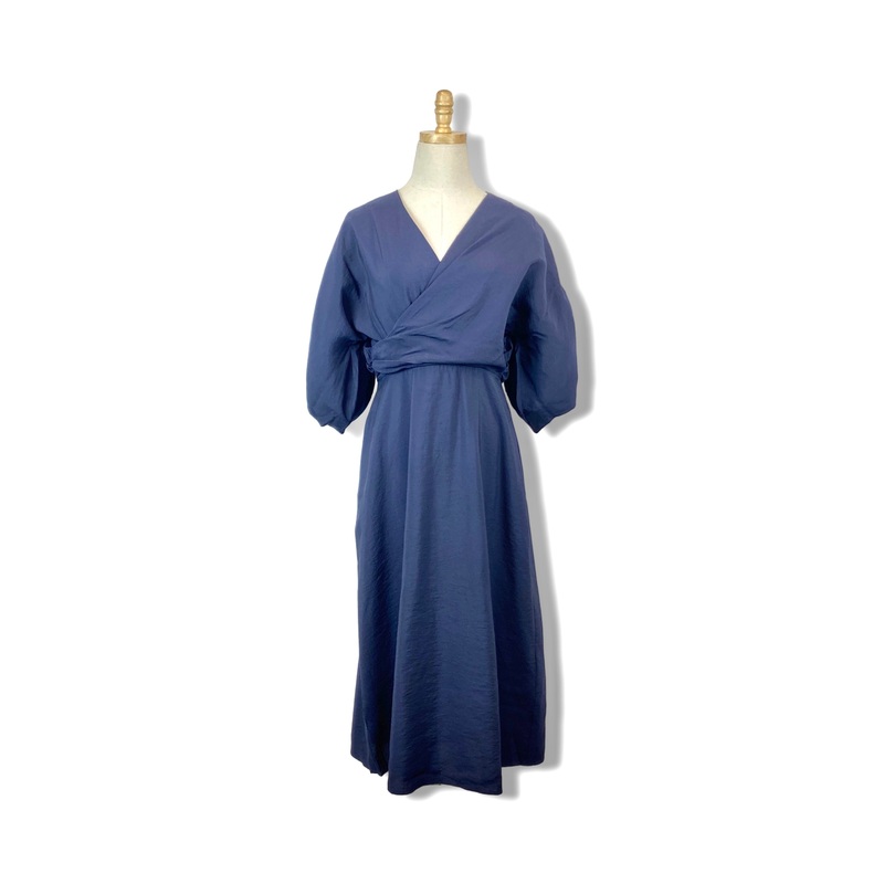 COS Puff Sleeve Midi Dress