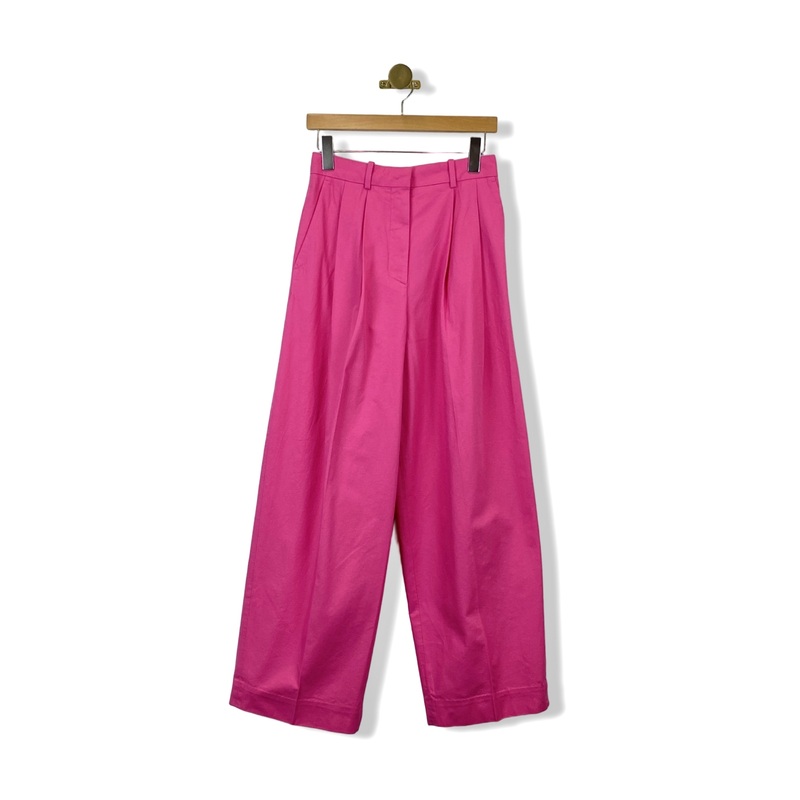 COS Wide Leg Tailored Cotton Trousers