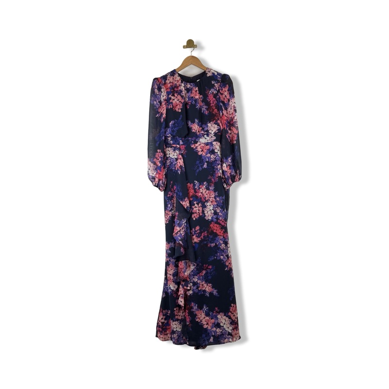 Eliza J Floral Chiffon Maxi Dress