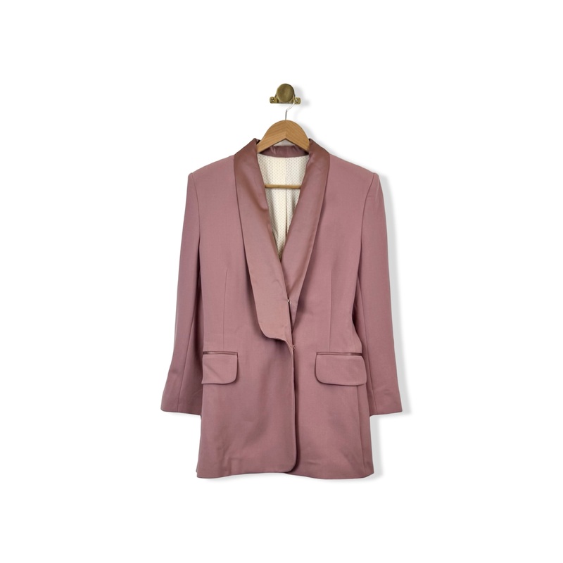 GSTQ Mesh Lined Snap Button Blazer