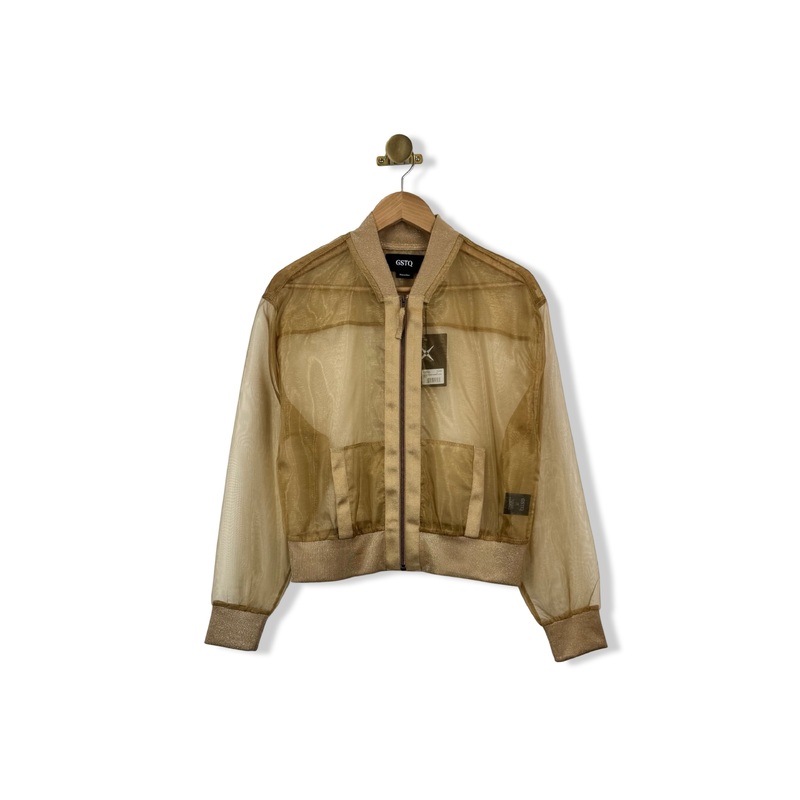 GSTQ Metallic Sheer Bomber Jacket