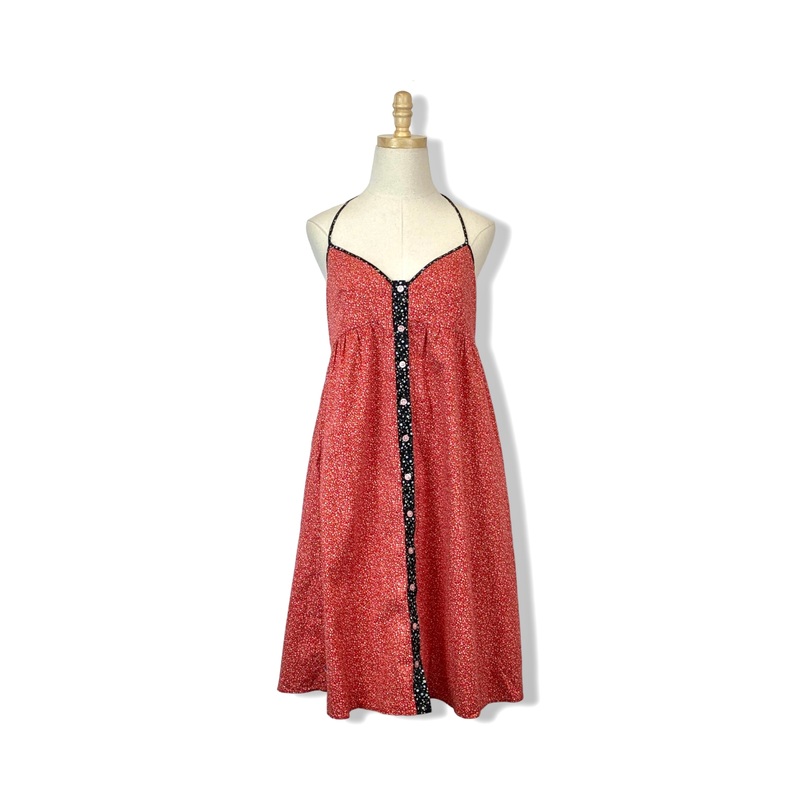 La Ligne Ditsy Floral Halter Dress