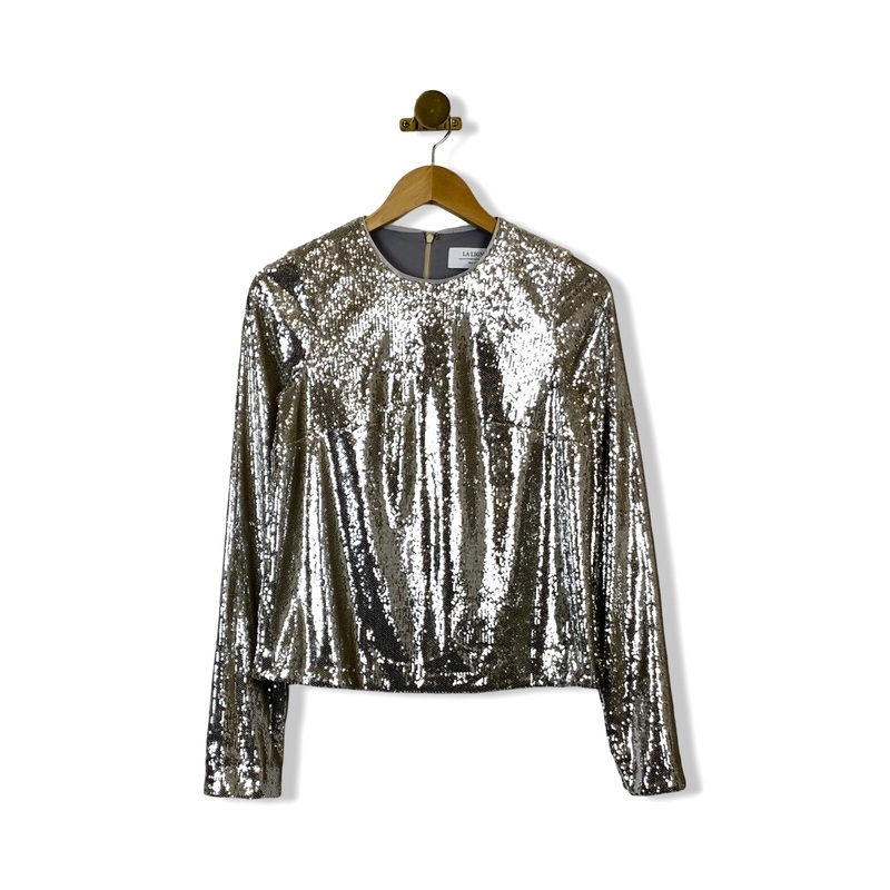 La Ligne Sequined Long Sleeve Top