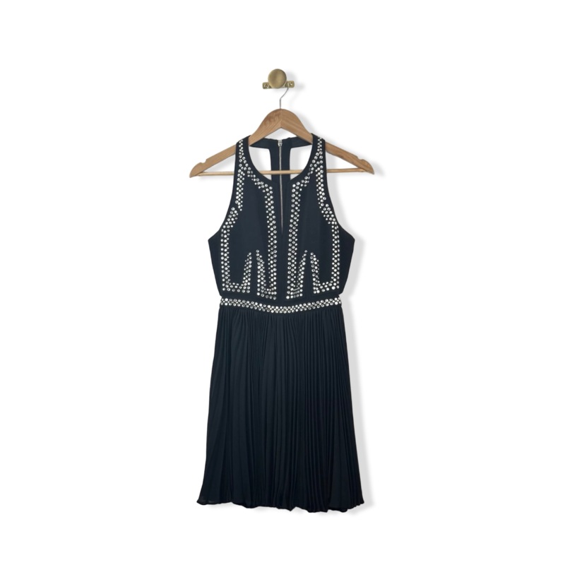 Rebecca Taylor Embellished Pleated Dress