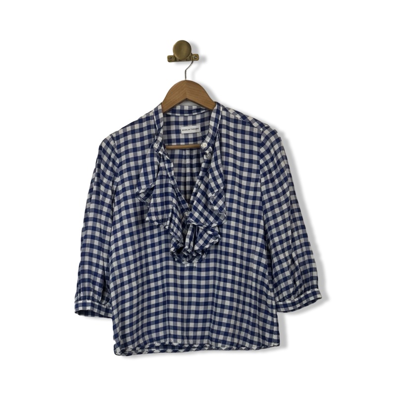 Scanlan Theodore Ruffled Ginham Blouse